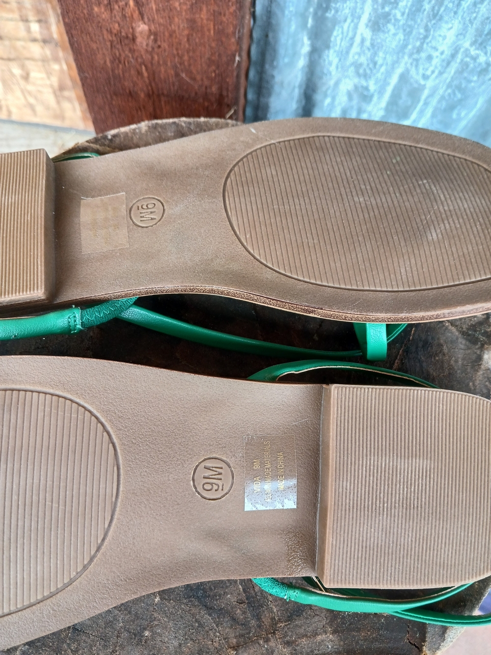 Joie Emerald Green Leather Strappy Flat Sandals Size 9 - Picture 4 of 5